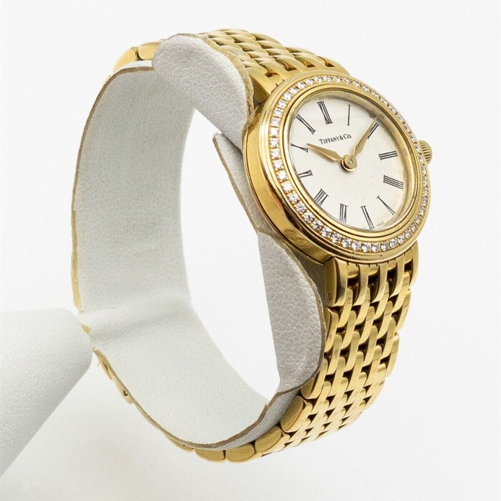 STUNNING! TIFFANY AND CO 18K 1 CT DIAMOND WATCH! - Picture 3 of 5